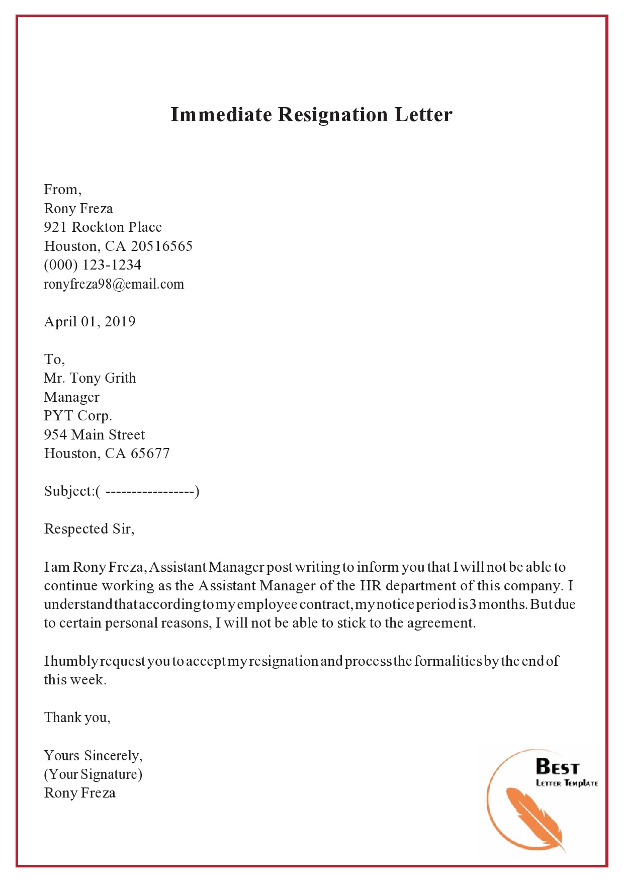 unbelievable-info-about-resignation-letter-template-with-immediate