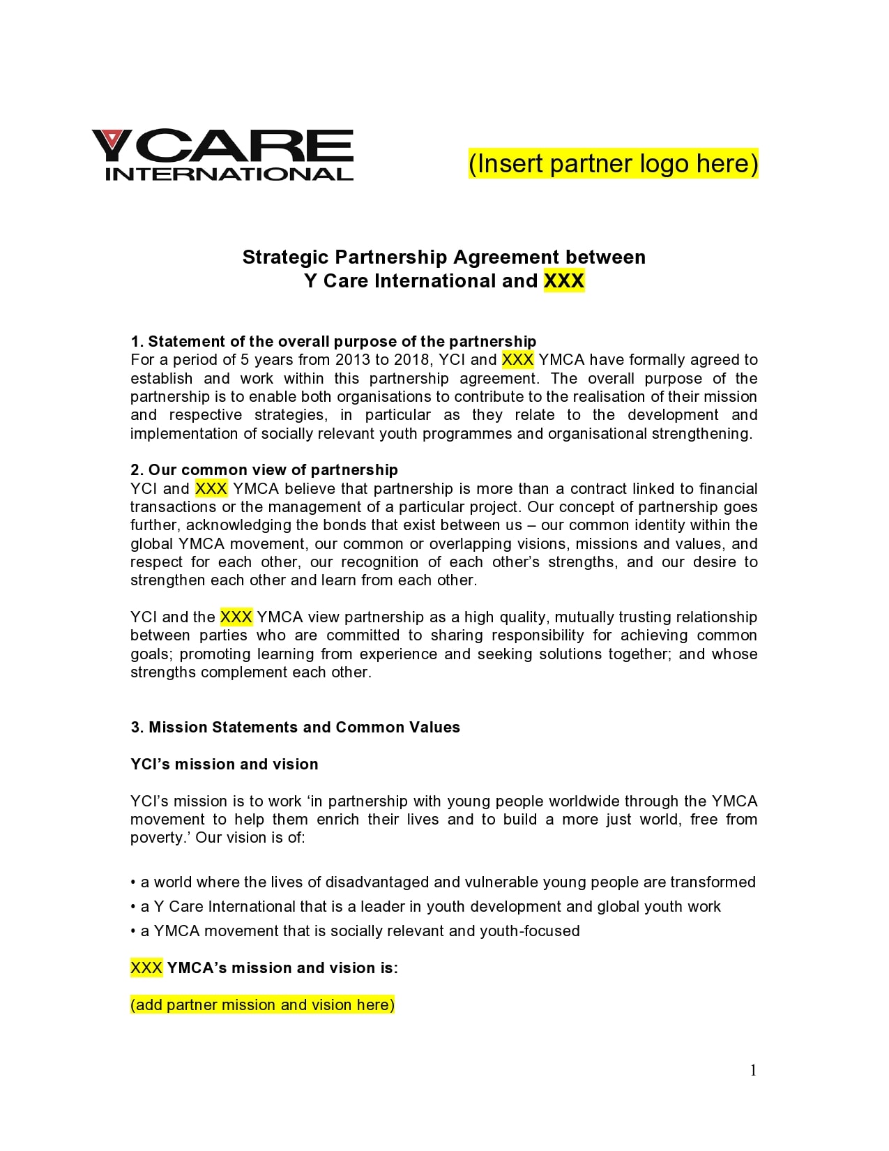 21 Partnership Agreement Templates (Business, Real Estate) Within brand partnership agreement template