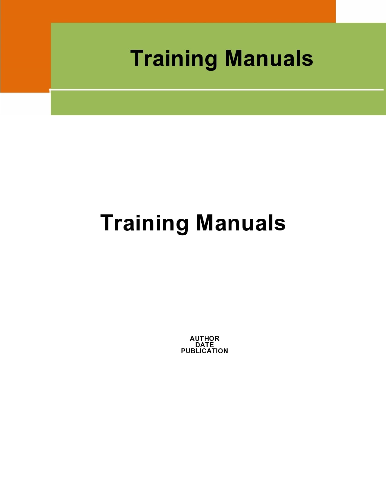 30 Best Training Manual Templates ( Examples) TemplateArchive
