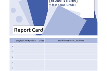 homeschool report card template 21